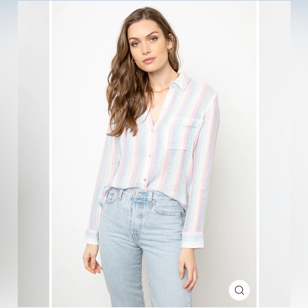 Rails 100% cotton Striped Button-Up Shirt Size XXL $36.00